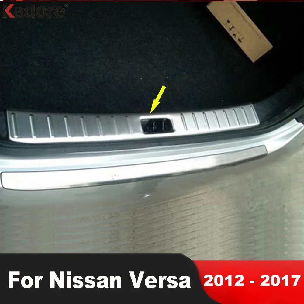 Bumper Plate 10Kg - ฝาครอบกันชนด้านหลังสําหรับ Nissan Versa Sedan 2012-2017 สแตนเลสรถ