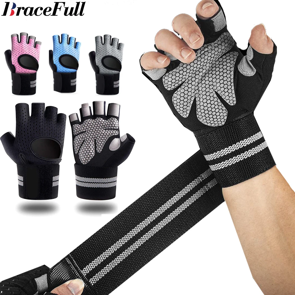 Crossfit Equipment - 1 คู่ Half Finger GYM Fitness