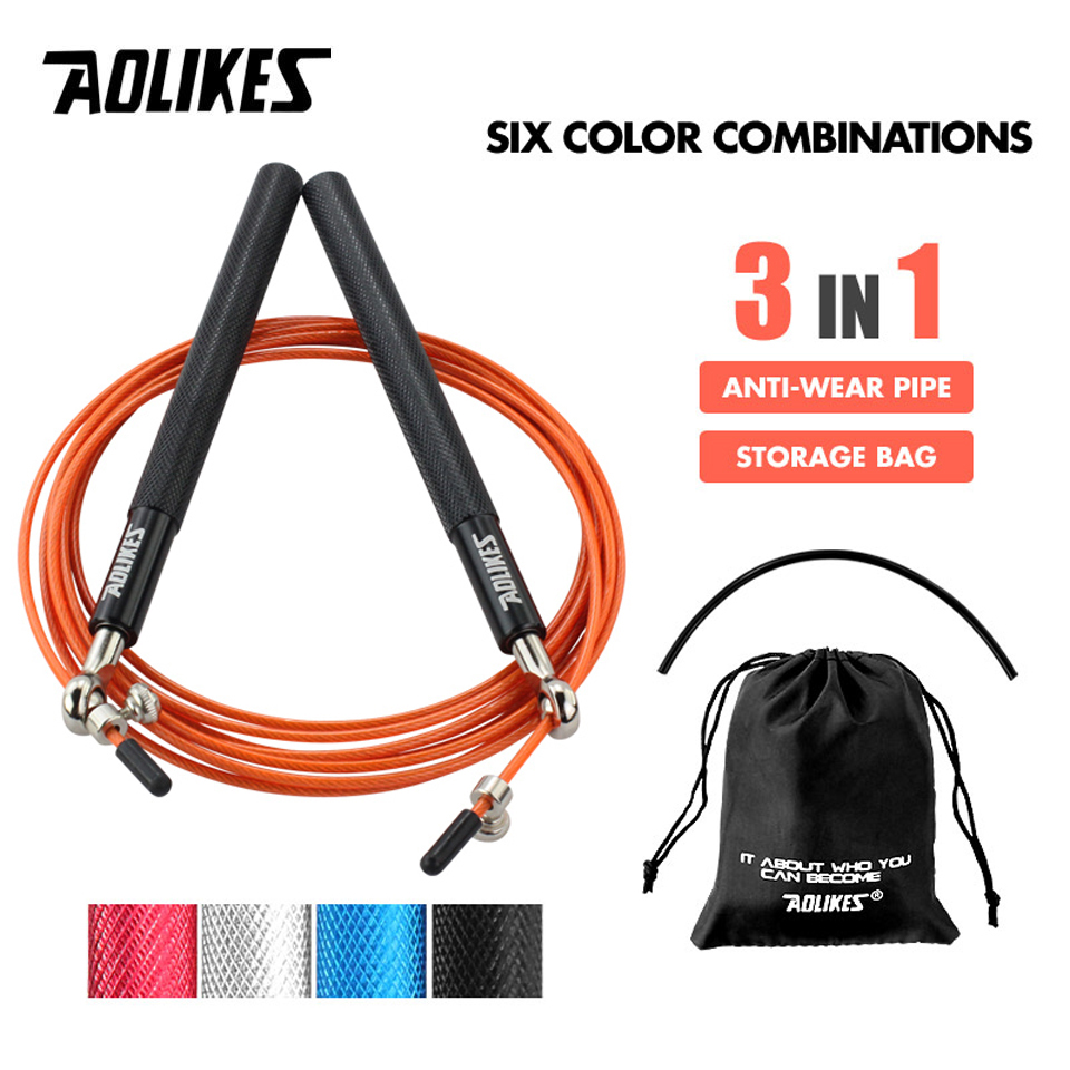 Crossfit Equipment - AOLIKES 1PCS Crossfit ความเร็วกระโดดเชือก Professional ข้ามเชือกสําหรับ