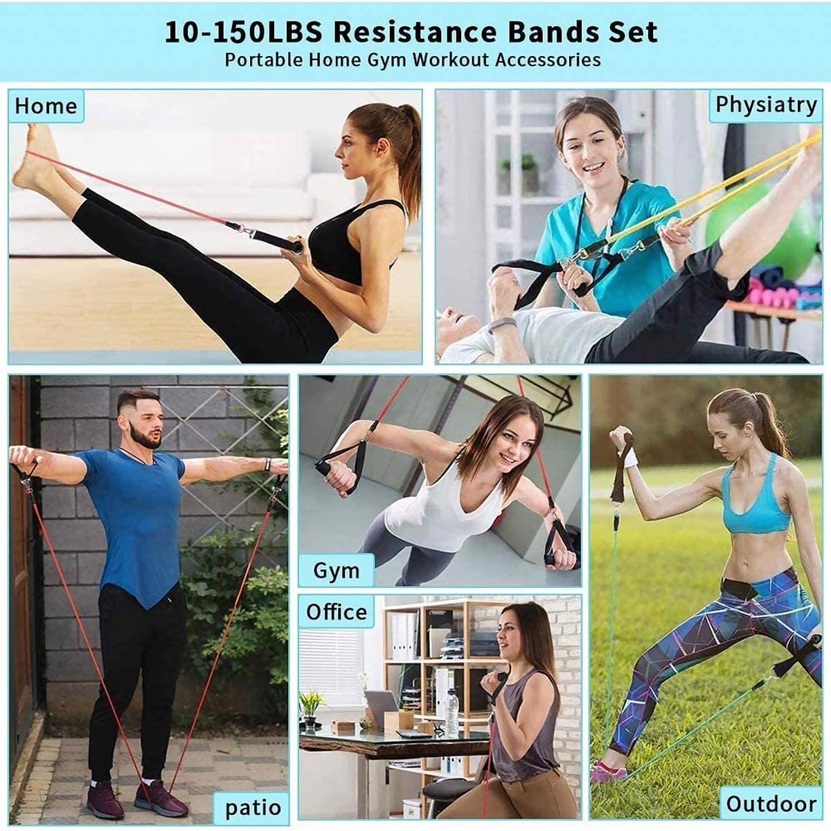 GYM Fitness Resistance Bands ส - Crossfit Ga บทวิจารณ์และราคา