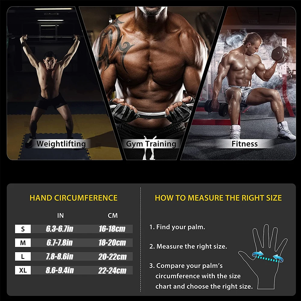 1 คู่ Half Finger GYM Fitness  - Crossfit Equipment บทวิจารณ์และราคา
